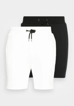 Pier One 2 PACK - Shorts - Black/white 12 Pier One 2 PACK - Shorts - Black/white -Pier One 20481f4e4b1b4356b7322a12b39e8c92