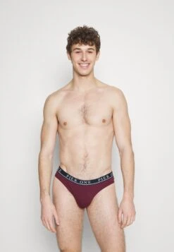 Pier One BRANDED WAISTBAND BRIEFS 3 PACK - Slip - Dark Blue /green/bordeaux -Pier One 3bf4517ea3b5408a9a622d206f05beec