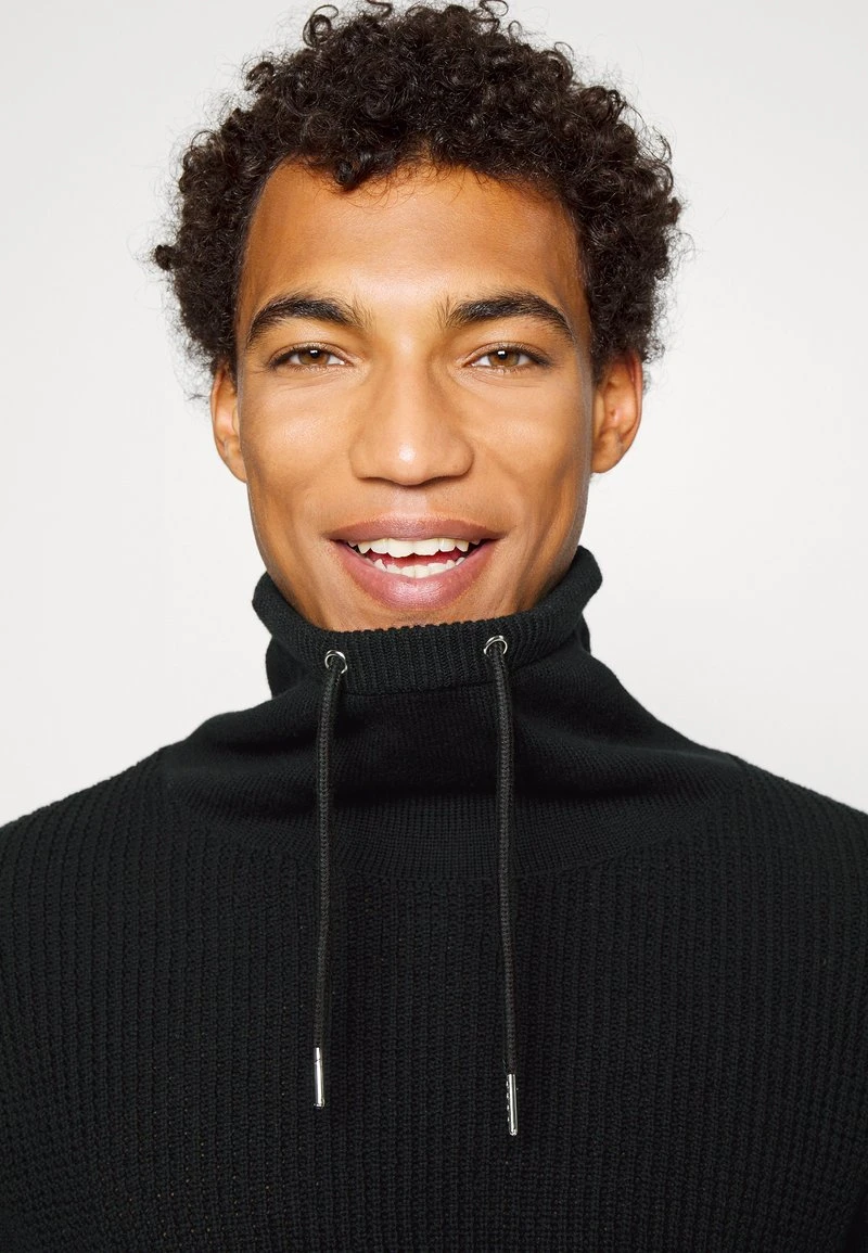 Pier One STRUCTURE BLOCK HIGH COLLAR - Strickjacke - Black 6 Pier One STRUCTURE BLOCK HIGH COLLAR - Strickjacke - Black – Bild 4