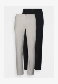 Pier One 2 PACK - Stoffhose - Mottled Light Grey/black -Pier One bf5cfc6785a64bee84d2f35fab7c6ae4 1