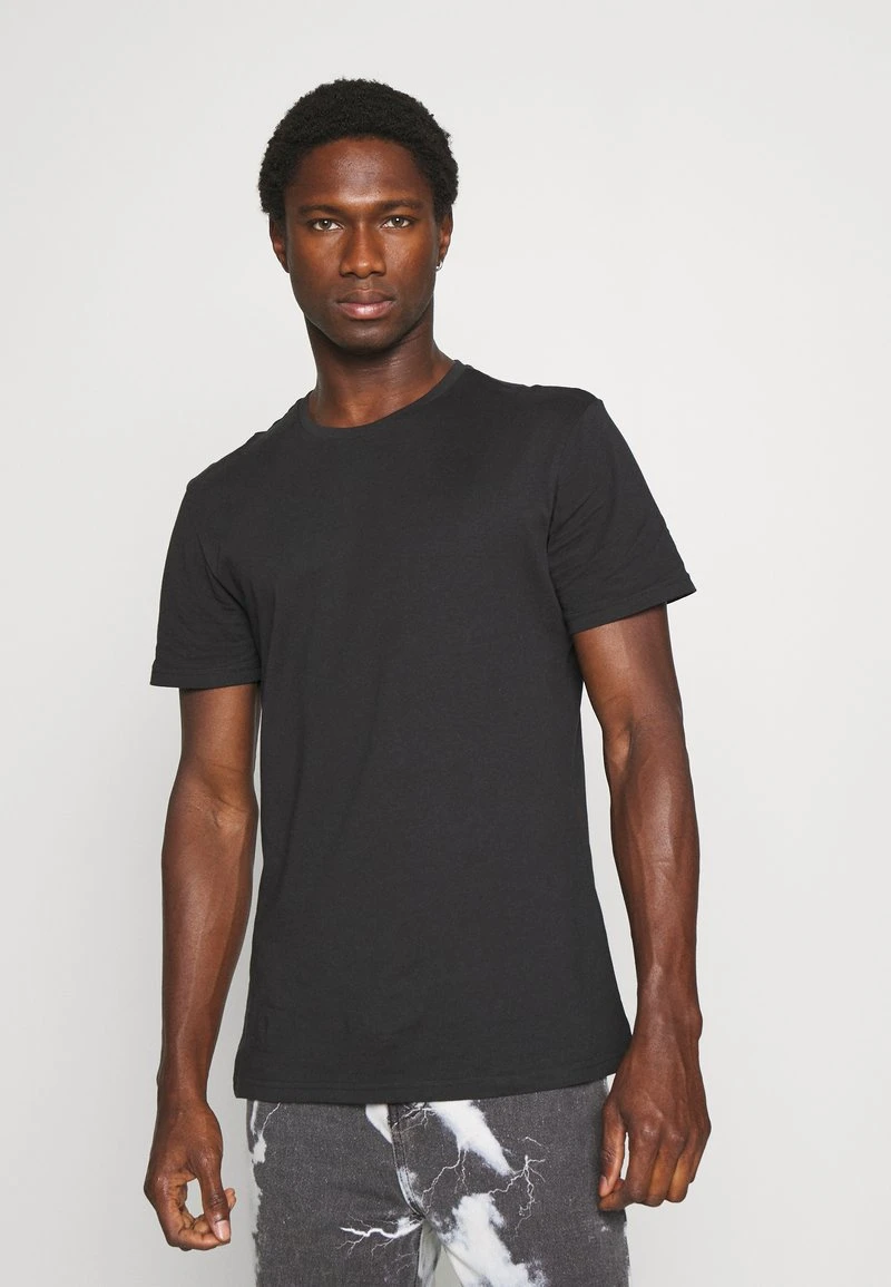 Pier One 3 PACK - T-Shirt Basic - Black/mottled Dark Grey/bordeaux 4 Pier One 3 PACK - T-Shirt Basic - Black/mottled Dark Grey/bordeaux – Bild 2