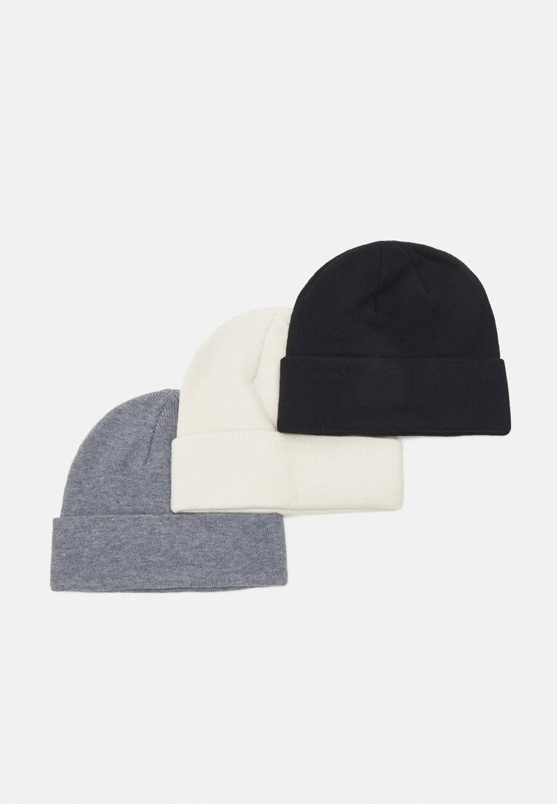 Pier One 3 PACK UNISEX - Mütze - Black/grey/white 4 Pier One 3 PACK UNISEX - Mütze - Black/grey/white – Bild 2