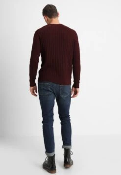 Pier One Strickpullover - Mottled Bordeaux -Pier One fc1817f3db34423ca2bcccf59d46c923